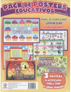 PACKS DE POSTERS EDUCATIVOS PANEL DE CUMPLEANOS