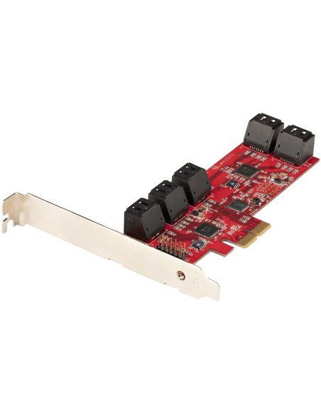 Tarjeta PCIe Controladora SATA de 10 Puertos - Tarjeta de Expansión PCI Express SATA - 6Gbps - Perfil Bajo/Completo - Conectore