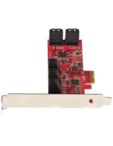 Tarjeta PCIe Controladora SATA de 10 Puertos - Tarjeta de Expansión PCI Express SATA - 6Gbps - Perfil Bajo/Completo - Conectore