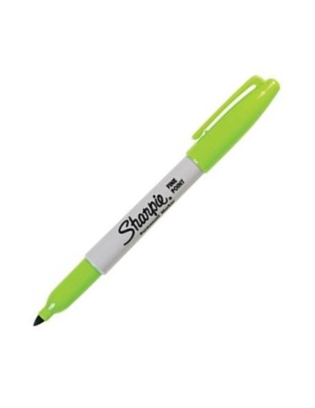 C 12 ROTULADOR SHARPIE PUNTA FINA VERDE CLARO PERMANENTE