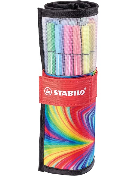  Estuche 25 colores rollerset arty stabilo pen 68 