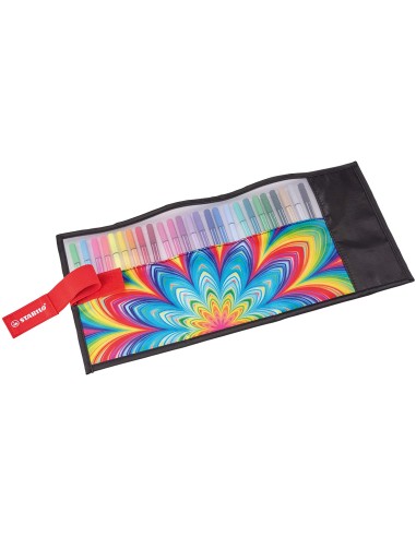  Estuche 25 colores rollerset arty stabilo pen 68 