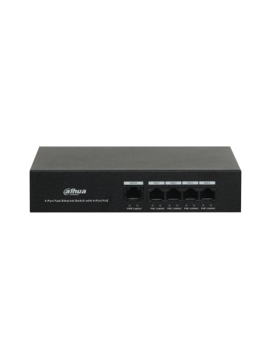 PoE DH-PFS3005-4ET-36 switch No administrado L2 Fast Ethernet (10/100) Energía sobre Ethernet (PoE) Negro
