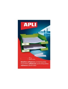 PACK 6 BOLSILLOS ETIQ. APLI ADH. TRANSP. 46X75MM
