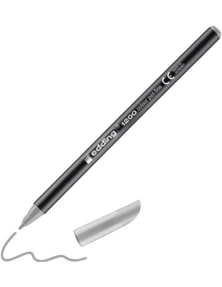 C 10 rotulador edding 1200 pastel gris plata 26 punta de fibra