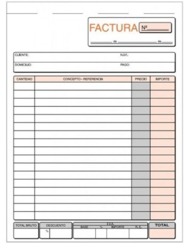PAQ 5 TALONARIOS DE FACTURAS 1 4 NATURAL TRIPLICADO AUTOCOP