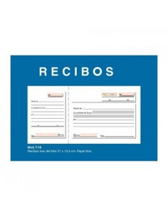 PAQ 10 TALONARIOS DE RECIBOS 1 3 FOLIO 21X105 CM LOAN