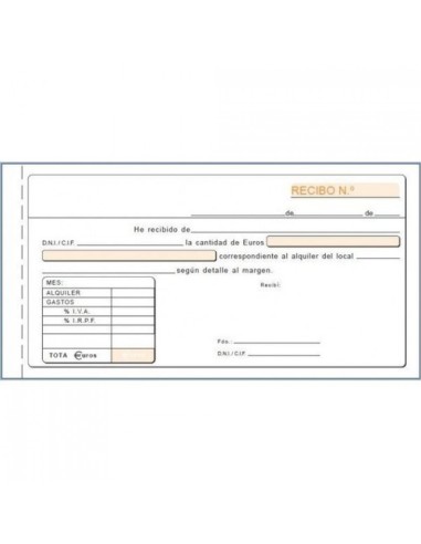 PAQ 10 TALONARIOS ALQUILER IVA DUPLICADO AUTOCOP 1 3 FOLIO