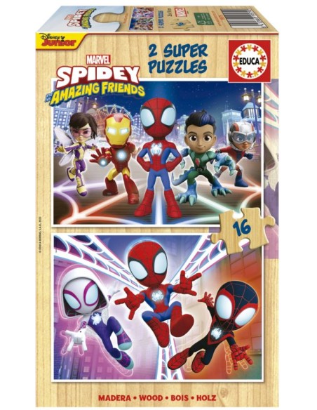 SPIDEY ampHIS AMAZING FRIENDS PUZZLE 2X16 PIEZAS