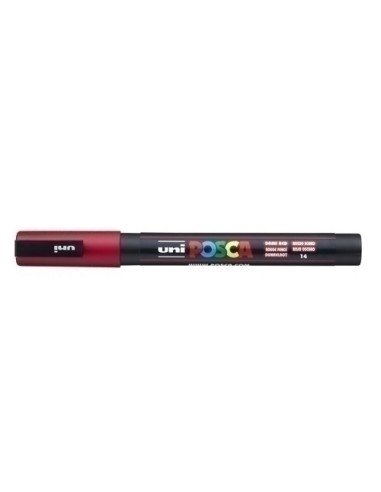 UNIBALL MARCADOR POSCA PC-3M PUNTA CÓNICA 0,9 - 1,3 MM ROJO OSCURO