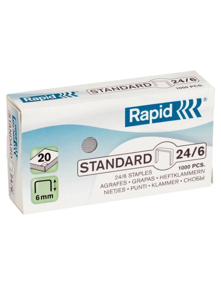 24/6 Paquete de grapas 1000 grapas 24855600 Pack 20 Unidades