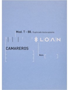 PAQ 10 TALONARIOS DE CAMAREROS 1 8 DUPLICADO AUTOCOP T 88