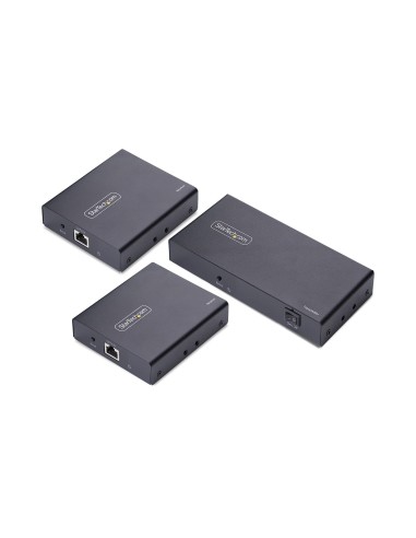 Extensor Divisor de 2 Puertos HDMI 4K 60Hz por Cable CAT6 Ethernet - Juego de Distribución 1x2 HDMI con IR y Power over Cable - 