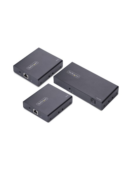 Extensor Divisor de 2 Puertos HDMI 4K 60Hz por Cable CAT6 Ethernet - Juego de Distribución 1x2 HDMI con IR y Power over Cable - 