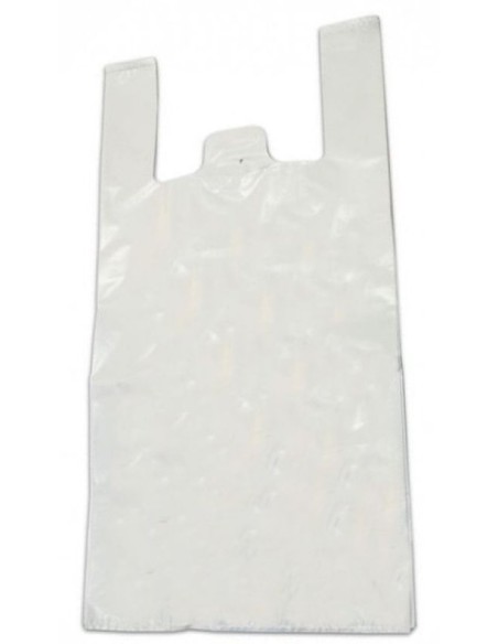 PAQ 70 BOLSA CAMISETA 35X50 BLANCAS RECICLADAS