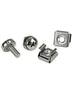 Paquete de 20 Tornillos M5 de 12 mm - Kit de Montaje con Tuercas Jaula de Agujero Cuadrado y Herramienta de Instalación Para Rac