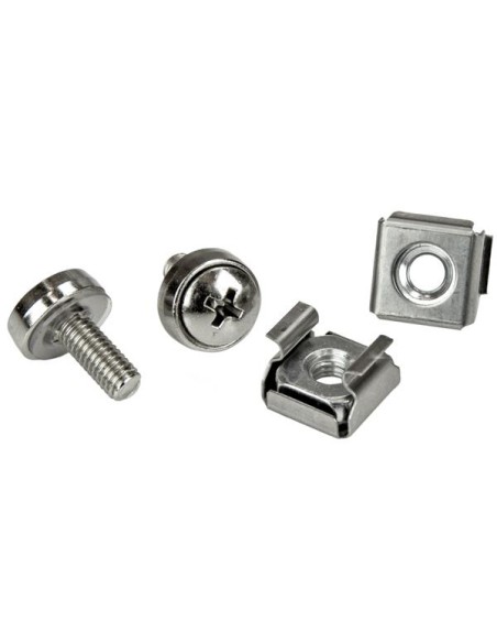 Paquete de 20 Tornillos M5 de 12 mm - Kit de Montaje con Tuercas Jaula de Agujero Cuadrado y Herramienta de Instalación Para Rac