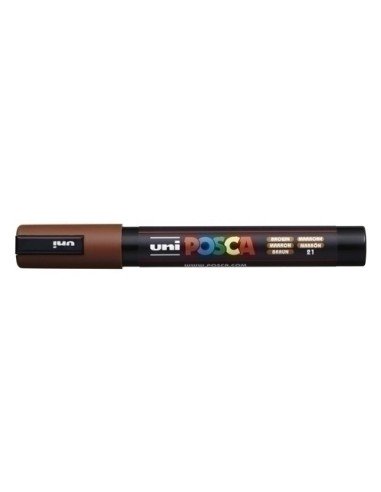 UNIBALL MARCADOR POSCA PC-5M NO PERMANENTE PUNTA FORMA DE BALA 1,8 - 2,5 MM MARRÓN