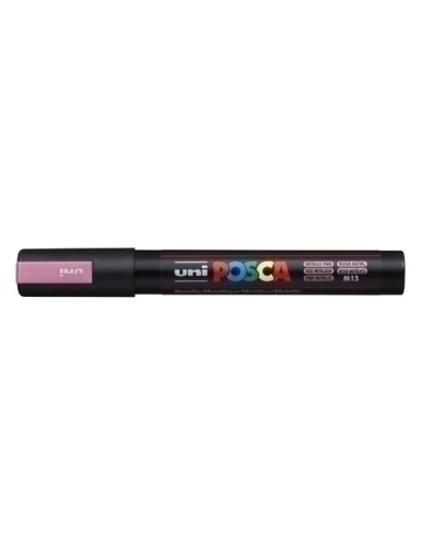 UNIBALL MARCADOR POSCA PC-5M NO PERMANENTE PUNTA FORMA DE BALA 1,8 - 2,5 MM ROSA METÁLICO