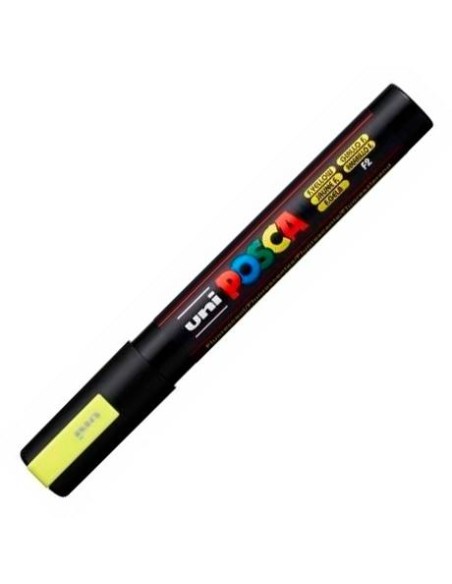 UNIBALL MARCADOR POSCA PC-5M NO PERMANENTE PUNTA FORMA DE BALA 1,8 - 2,5 MM AMARILLO FLUOR