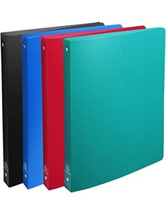 PACK 4 CARPETA 4 ANILLAS 25 MM PP A4 COLORES SURTIDOS