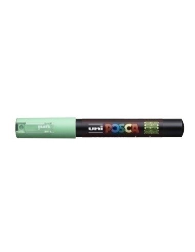 UNIBALL MARCADOR POSCA PC-1M NO PERMANENTE PUNTA FINA 0.7MM VERDE CLARO