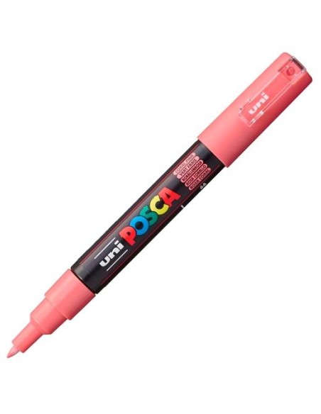 UNIBALL MARCADOR POSCA PC-1M NO PERMANENTE PUNTA FINA 0.7MM ROSA CORAL