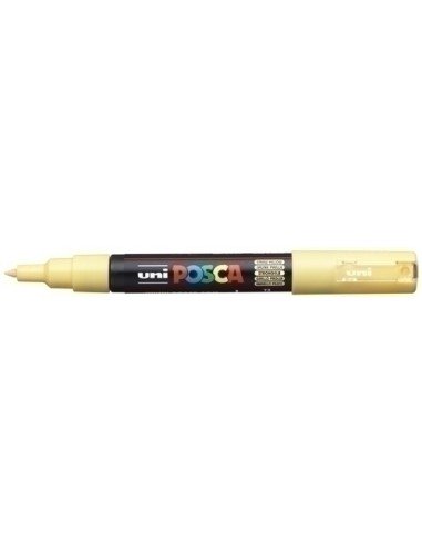 UNIBALL MARCADOR POSCA PC-1M NO PERMANENTE PUNTA FINA 0.7MM AMARILLO PAJIZO