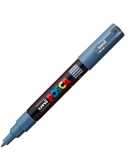 UNIBALL MARCADOR POSCA PC-1M NO PERMANENTE PUNTA FINA 0.7MM GRIS PIZARRA