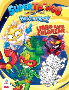 Libro para colorear Superthings Rescue Force Espana