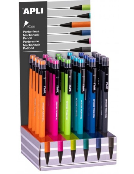 EXP 24 PORTAMINAS 07MM COLORES SURTIDOS