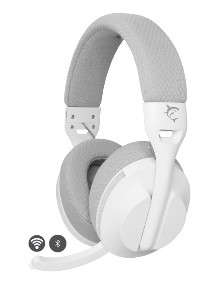 FALCON Auriculares Inalámbrico y alámbrico Diadema Juego USB Tipo C Bluetooth Blanco, Gris