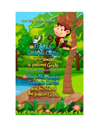 El monito Colita de Carton y su amiga la paloma Greta