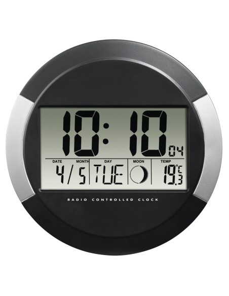 PP-245 Pared Digital clock Círculo Negro