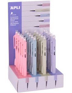 Exp 20 portaminas 07mm colores pastel