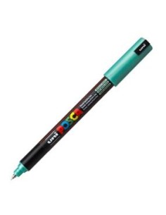 UNIBALL MARCADOR POSCA PC-1MR NO PERMANENTE PUNTA EXTRAFINA 0.7MM VERDE METÁLICO