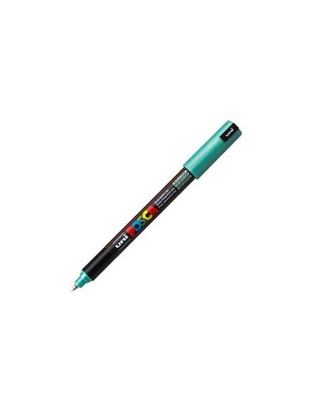 UNIBALL MARCADOR POSCA PC-1MR NO PERMANENTE PUNTA EXTRAFINA 0.7MM VERDE METÁLICO
