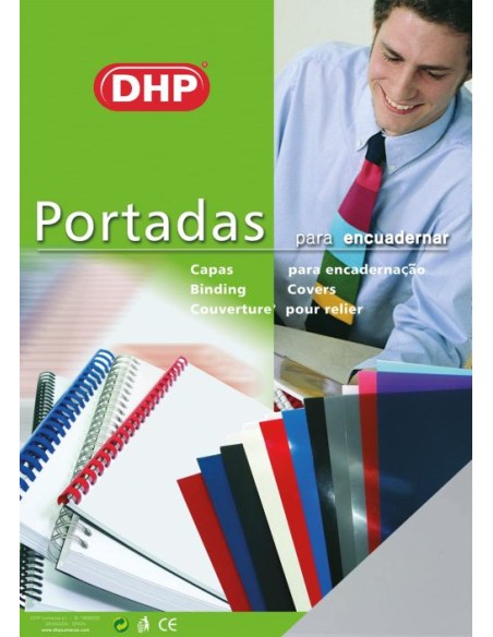 Pack 100 portada encuadernacion a4 pvc 180 micras cristal dhp