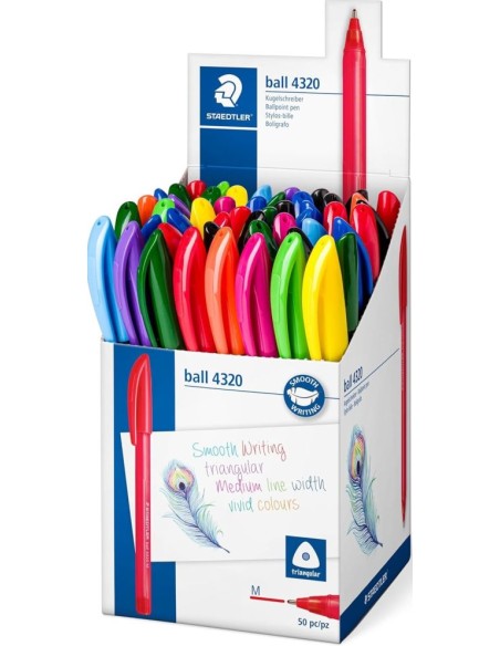 EXP 50 BOLIGRAFO TRIANGULAR STAEDTLER BALL 4320 SURTIDOS