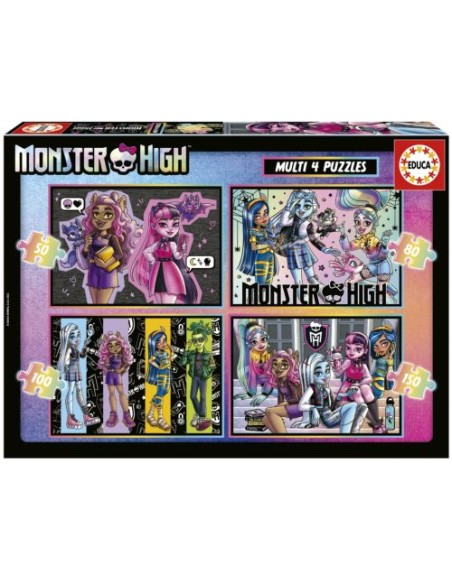 PUZZLE MULTI 4 MONSTER HIGH 50 80 100 150 PIEZAS