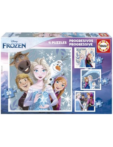 PUZZLES PROGRESIVOS FROZEN 12 16 20 25 PIEZAS