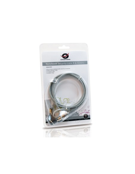 CNBSLOCK15 cable antirrobo Plata 1,5 m