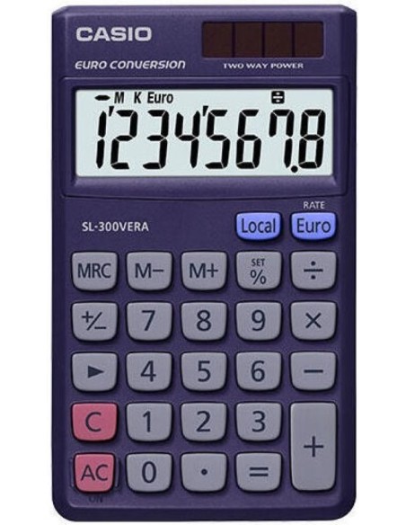 CALCULADORA BASICA SL 300VERA SOLAR PILAS CASIO