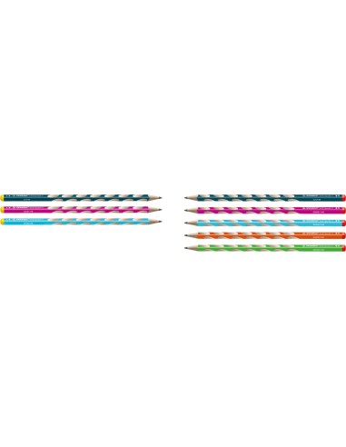 C/12 lápiz de grafito triangular ergónomico easygraph s diestros hb