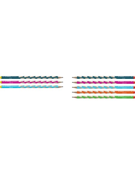 C/6 lápiz de grafito tiangular ergonómico easygraph s zurdos hb   C/6 lápiz de grafito tiangular ergonómico easygraph s zurdos hb