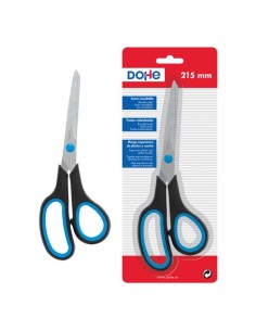 TIJERAS DOHE ERGONOMICA 21cm. NEGRO/AZUL