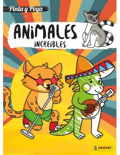 PINTA Y PEGA ANIMALES INCREIBLES