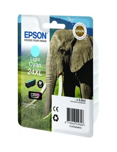 Elephant Cartucho 24XL cian claro (etiqueta RF)