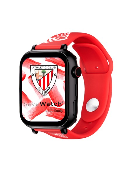 Save Family PLUS SmartWatch Ed. Athletic Club Bilbao con GPS y llamada Negro Correa Silicona Roja NO INCLUYE SIM