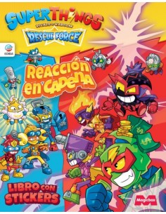 Libro de Stickers Superthings Rescue Force Espana Reaccion en cadena